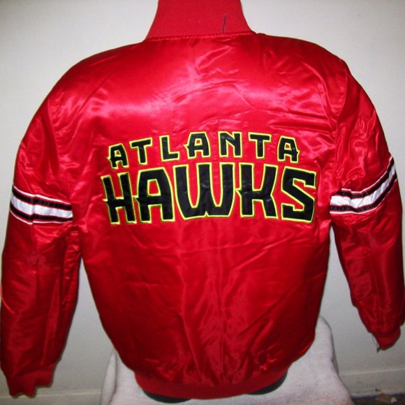 ATLANTA HAWKS Starter REVERSIBLE Jacket RED/BLACK - Picture 7 of 11